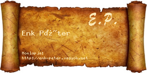 Enk Péter névjegykártya